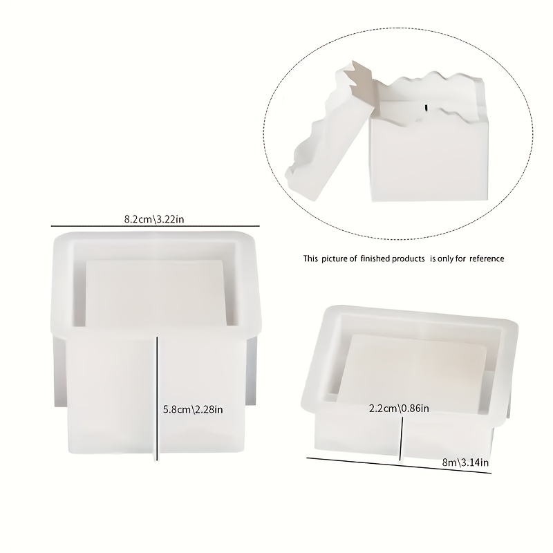 Silicone molds with lids, squa - Resin Art Case 评论和价格