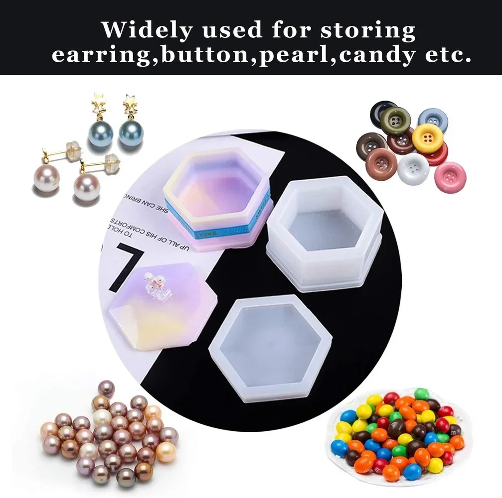 Heart Shape Jewelry Box Clay R - Resin Art Case 评论和价格