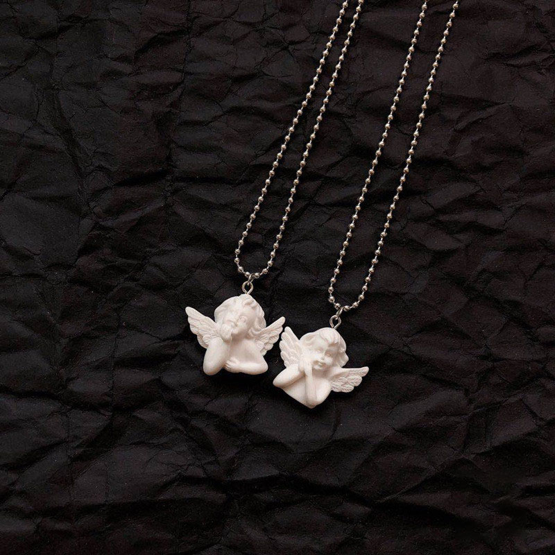 Cute Cupid Angel Pendant Stain - Resin Art Baby 评论和价格