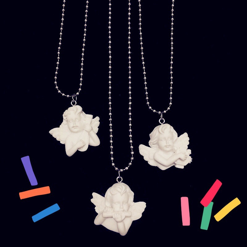 Cute Cupid Angel Pendant Stain - Resin Art Baby 评论和价格