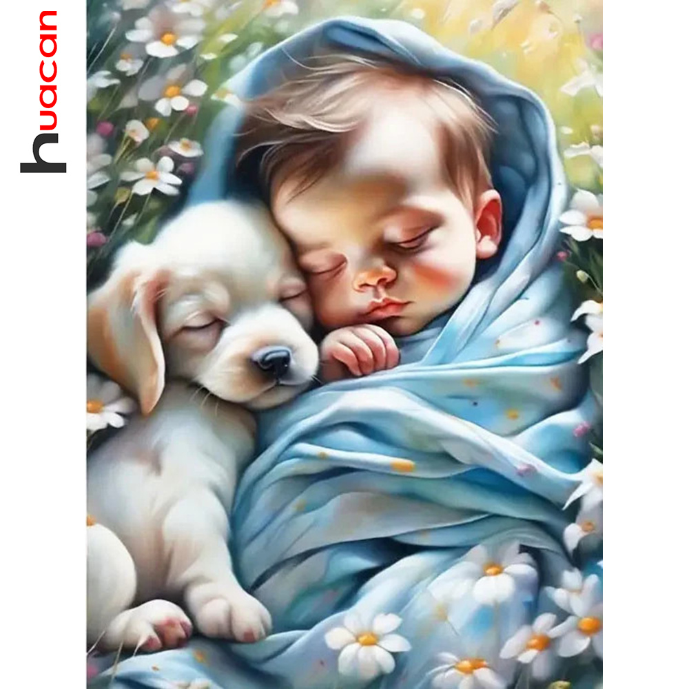 Huacan Diy Diamond Painting Po - Resin Art Baby 评论和价格