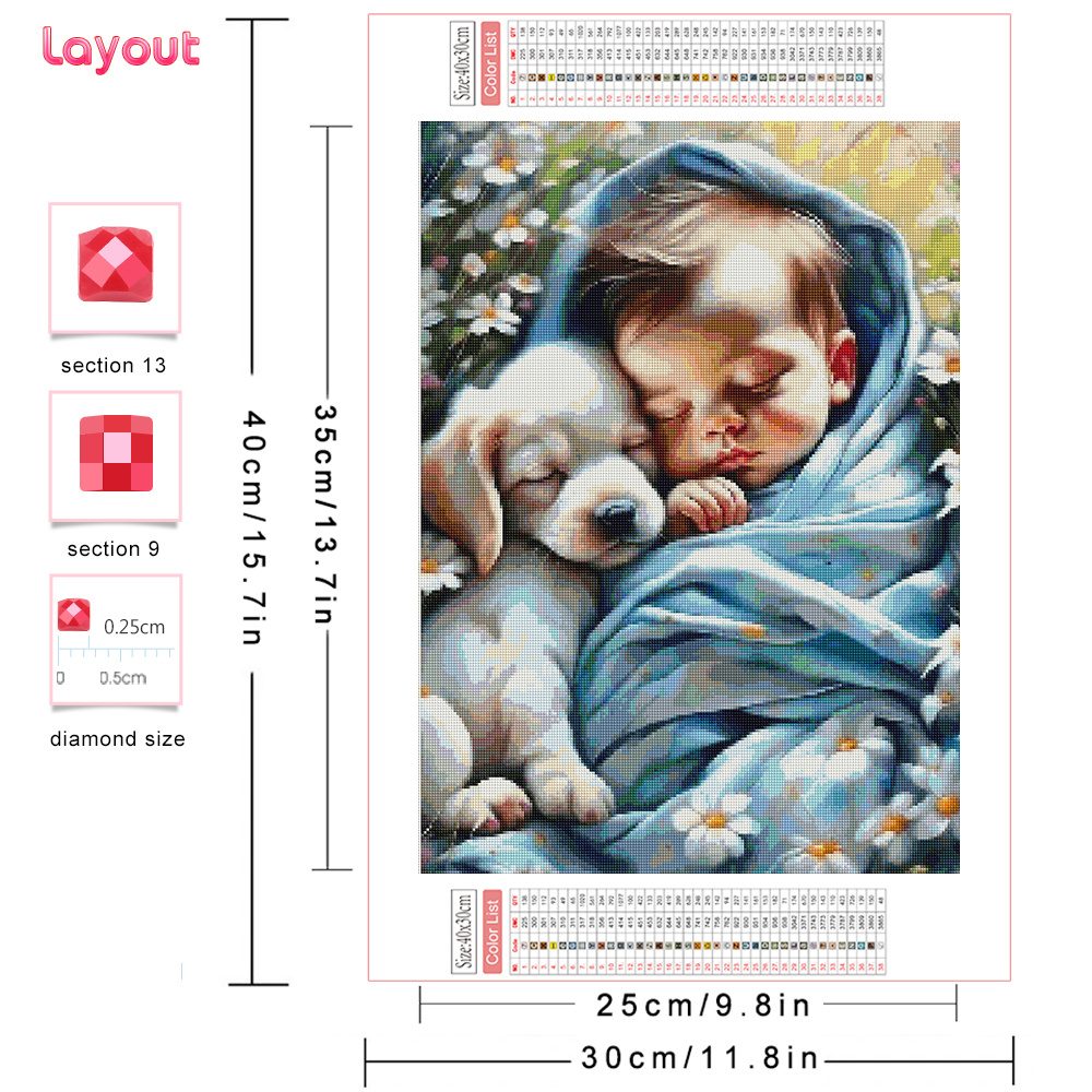 Huacan Diy Diamond Painting Po - Resin Art Baby 评论和价格