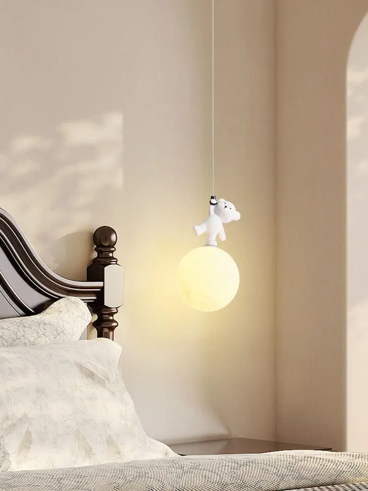 Bear Lamp Cartoon Nursery Beds - Resin Art Baby 评论和价格