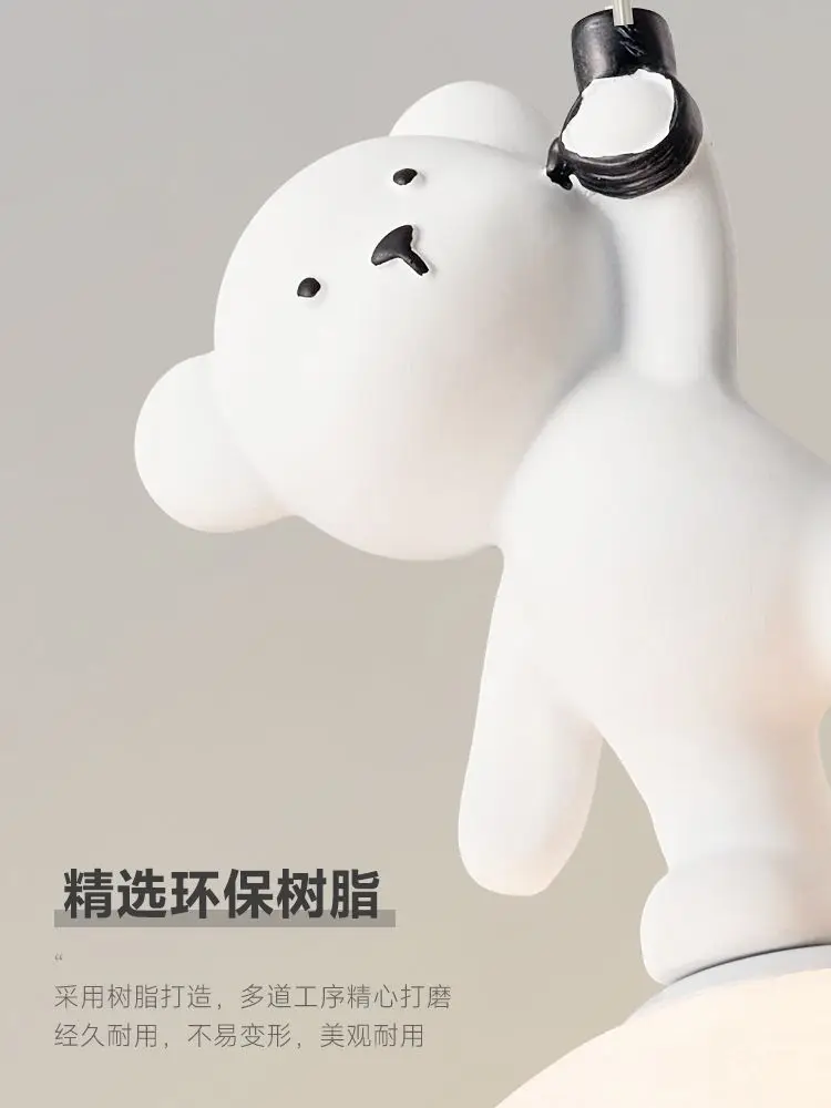 Bear Lamp Cartoon Nursery Beds - Resin Art Baby 评论和价格