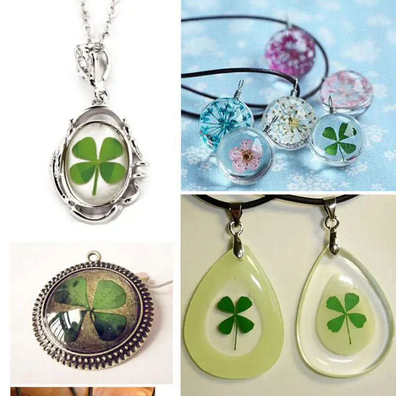 12Pcs Lucky Dried Leaf Clover  - Resin Art Baby 评论和价格